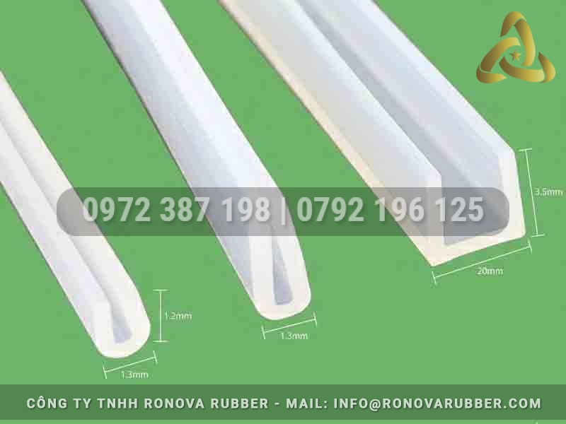 Đơn vị chuyên sản xuất và phân phối ron silicon chữ U tại Cao Su Ronova